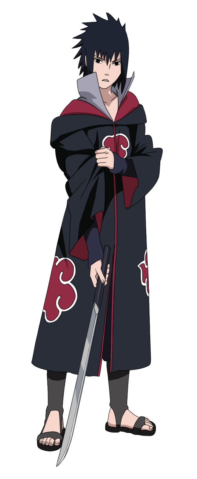 Naruto Akatsuki Png Transparent Picture (black, silver, indigo, white)