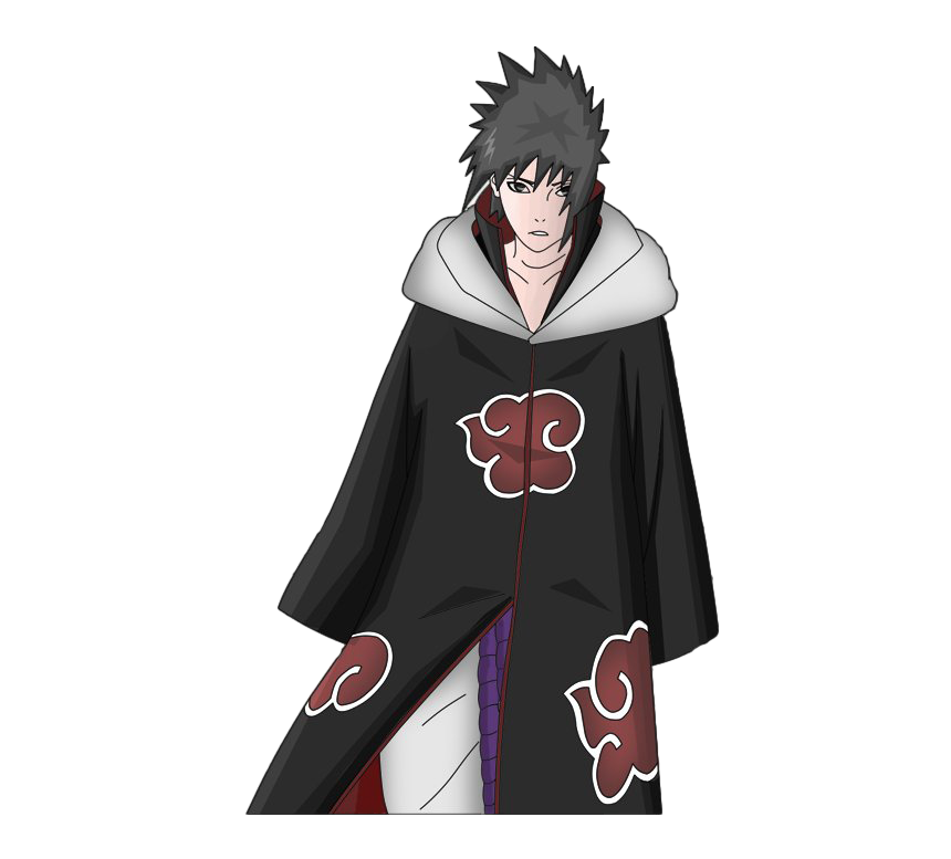 Naruto Akatsuki Transparent Background (black, white)