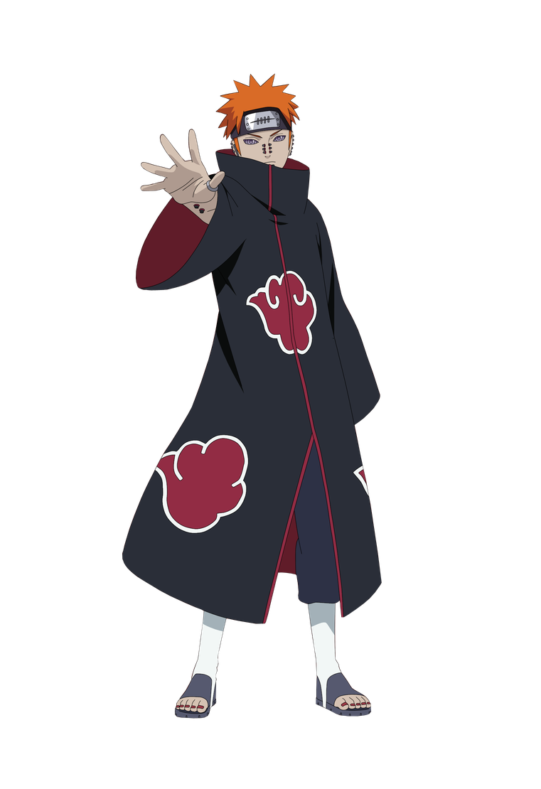 Naruto Pain Png File (indigo, maroon, purple, black)