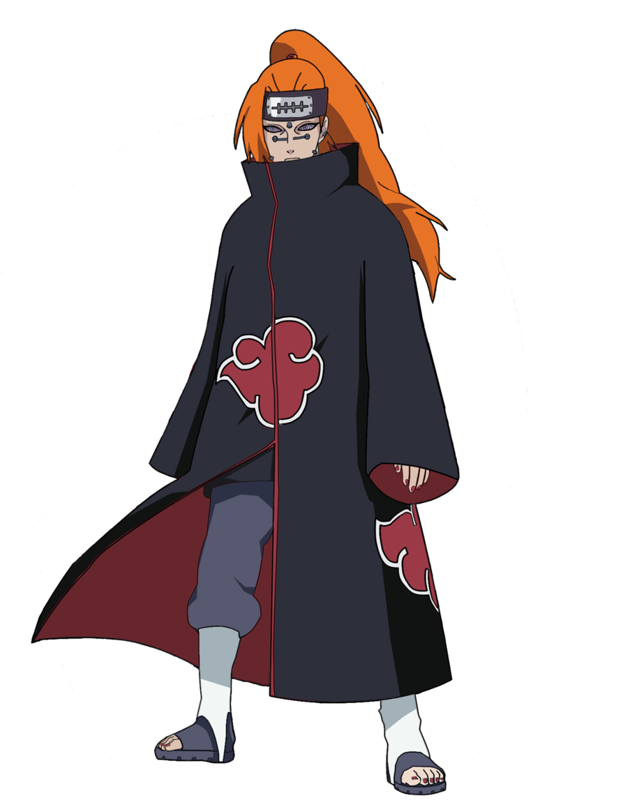 Naruto Pain Png Image (maroon, black, gray)