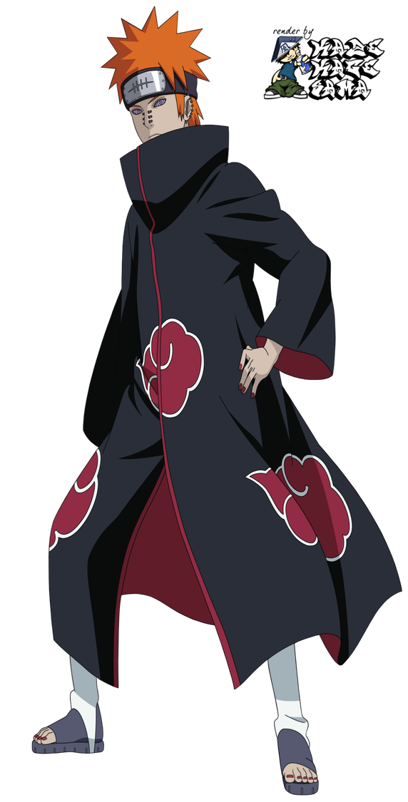 Naruto Pain Png Transparent Picture (maroon, black)