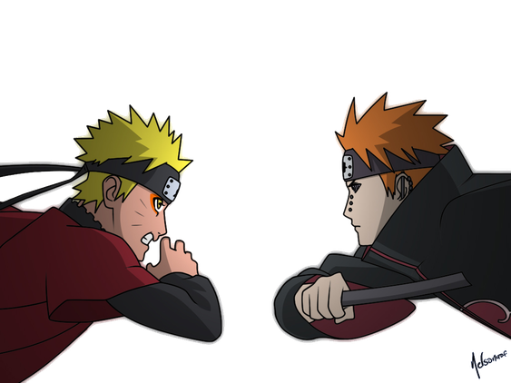 Naruto Pain Transparent Png (black)