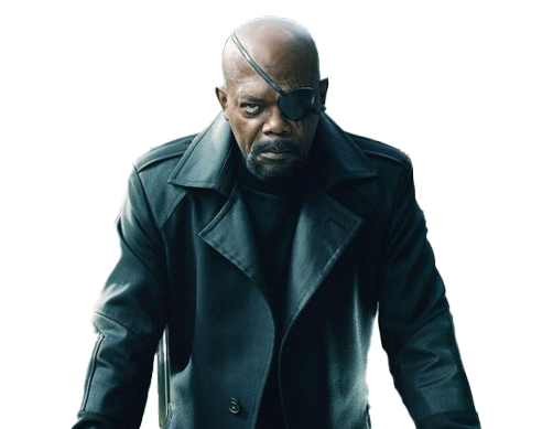 Marvel Nick Fury Png Hd (white, black)