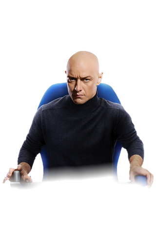 Marvel Professor X Transparent Background (black)