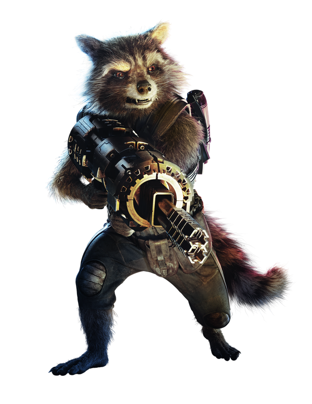 Marvel Rocket Raccoon Png Hd (black)