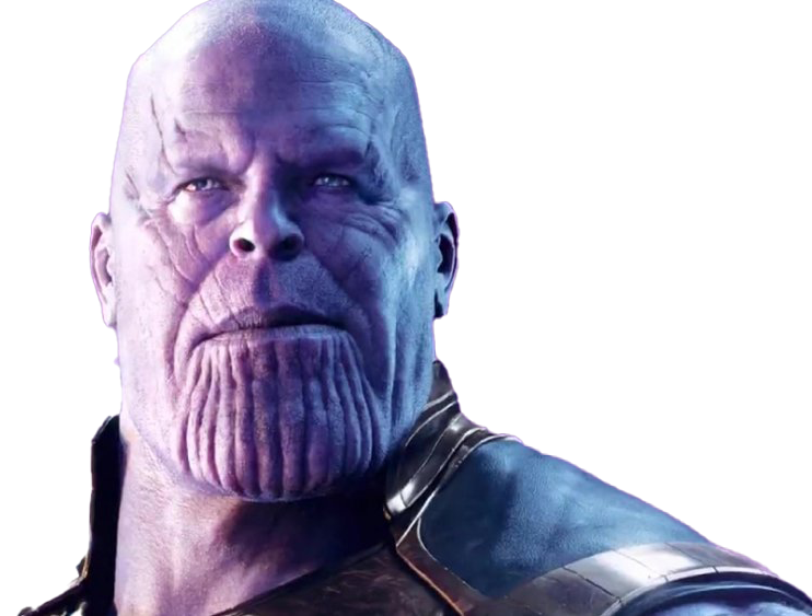 Marvel Villian Thanos Png High Quality Image (black, lavender, white)