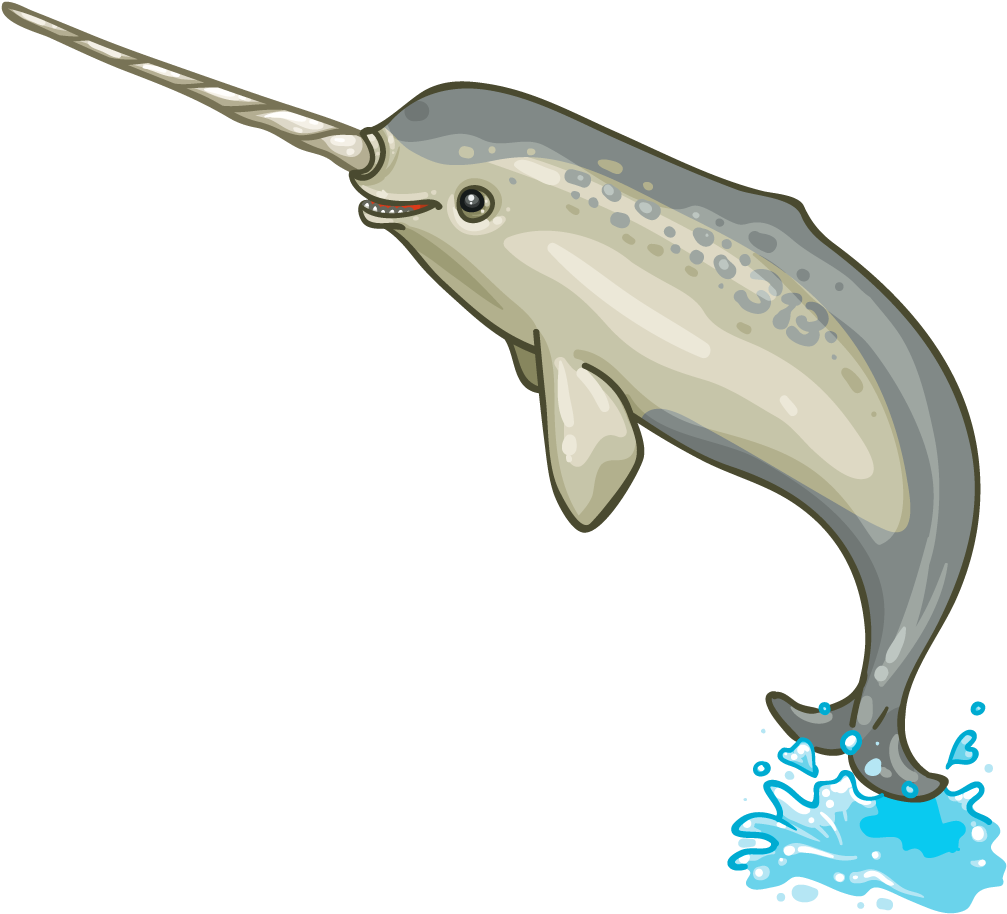 Narwhale Png Hd (silver, black, gray)