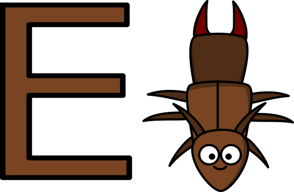 Earwig Png File (maroon, black, olive)