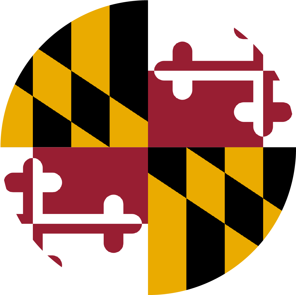 Maryland State Flag Png Transparent (black, white, maroon, orange)