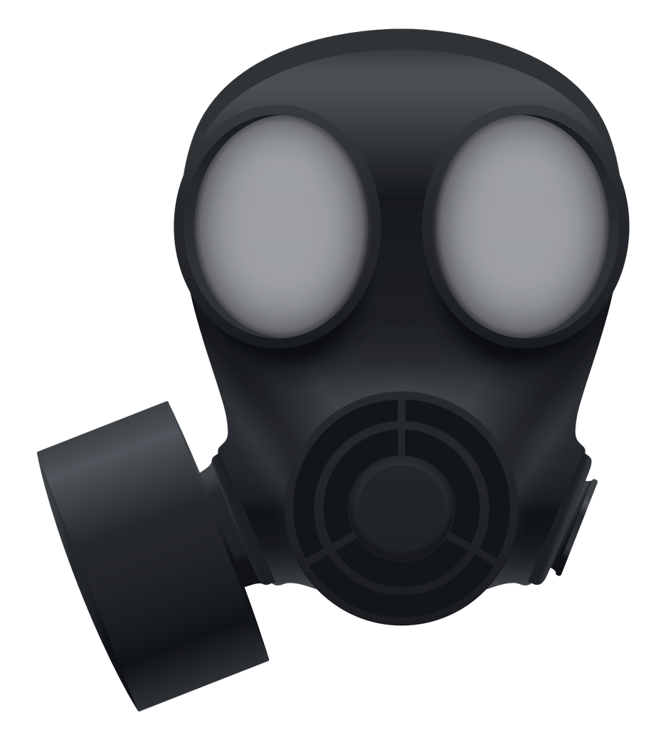 Gas Mask Png Image (indigo, black, gray)