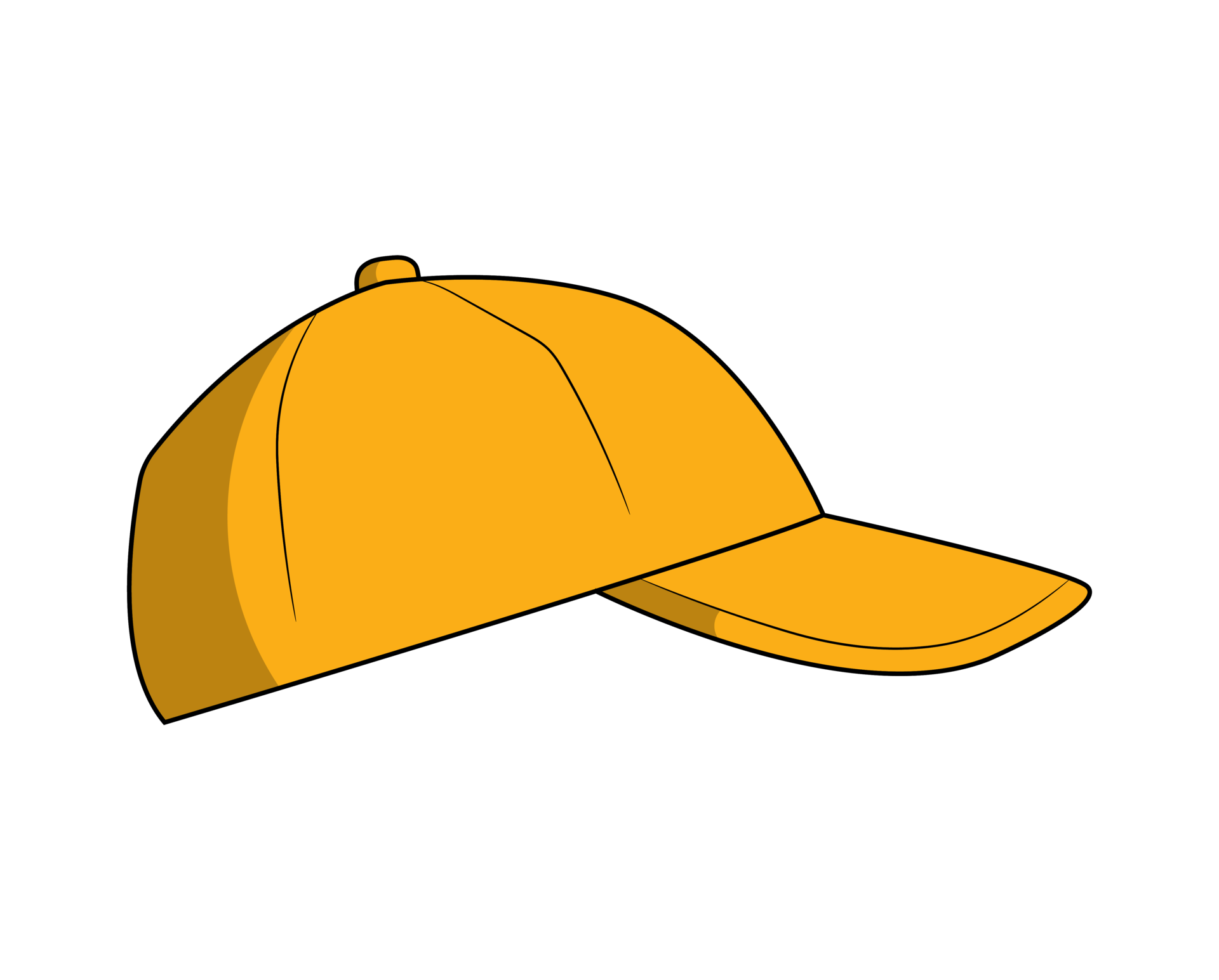 Baseball Hat No Background (chocolate, black, orange)