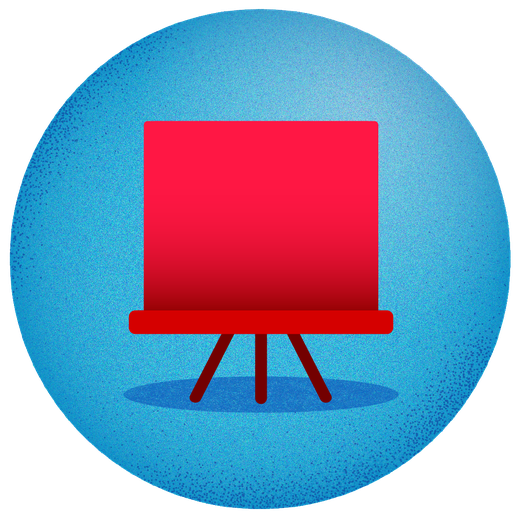 Easel Canvas Board Png Transparent Image (black, red)