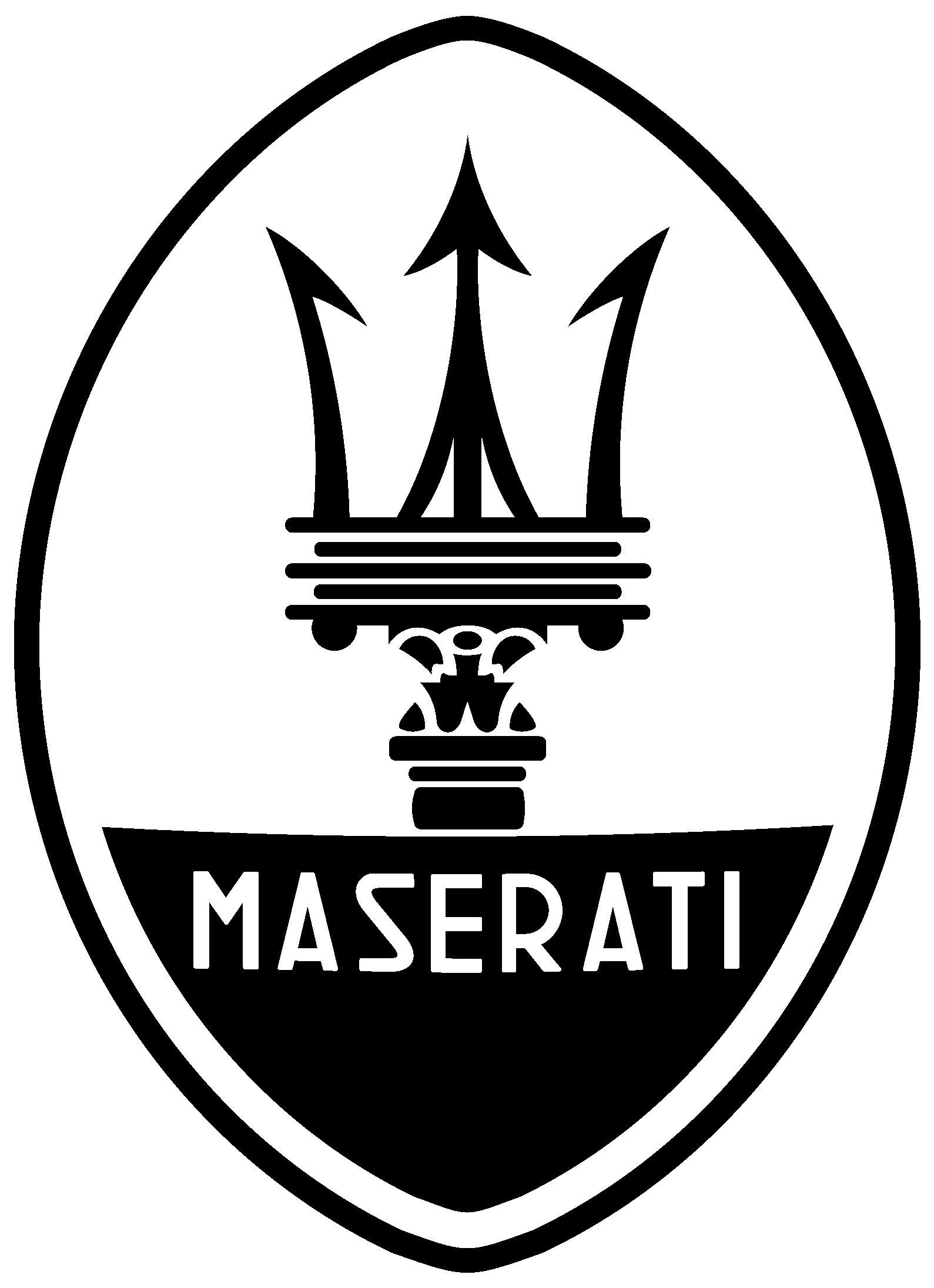 Maserati Logo Png Isolated File (white, gray, lavender, black)