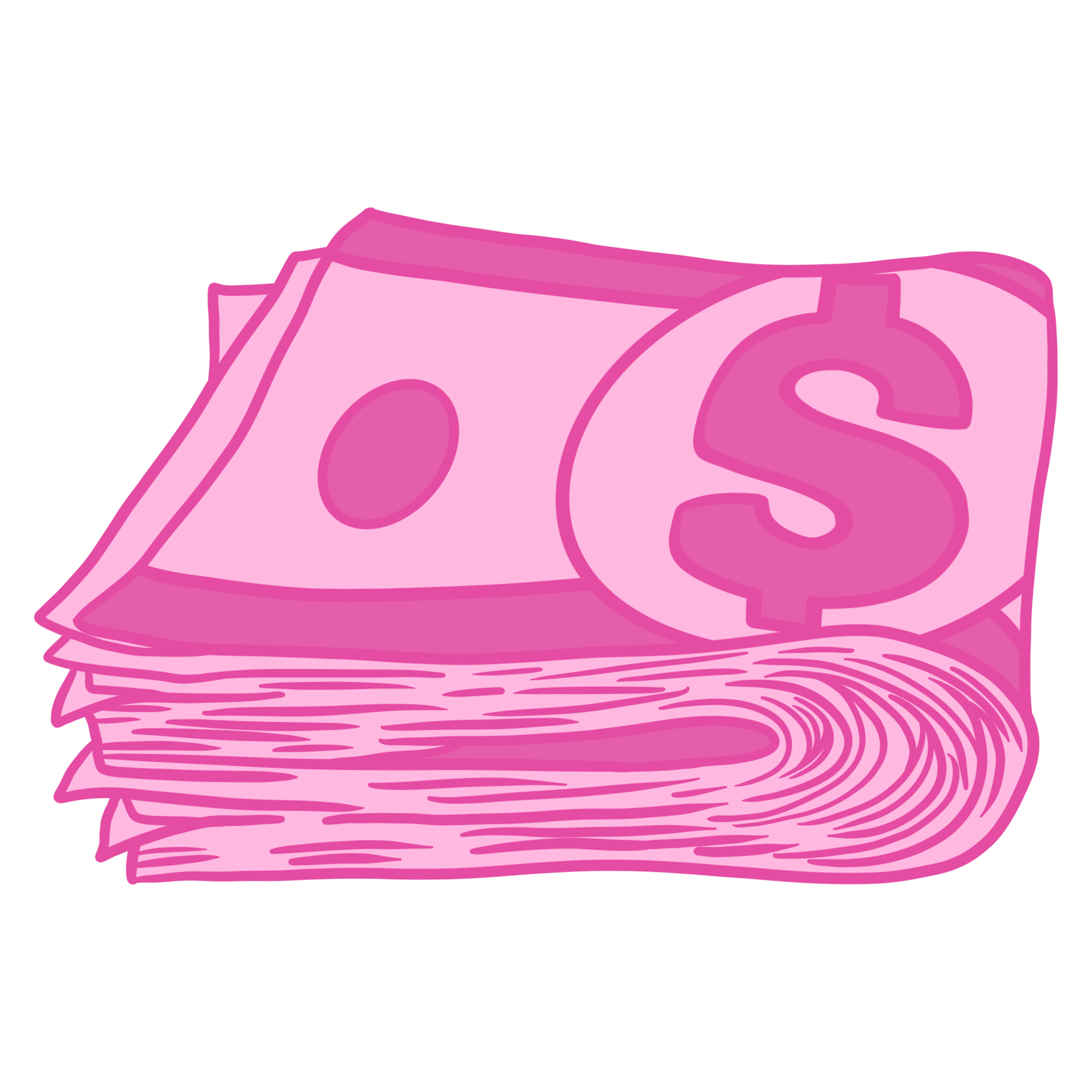 Cash Png Image (violet, black, salmon, pink)