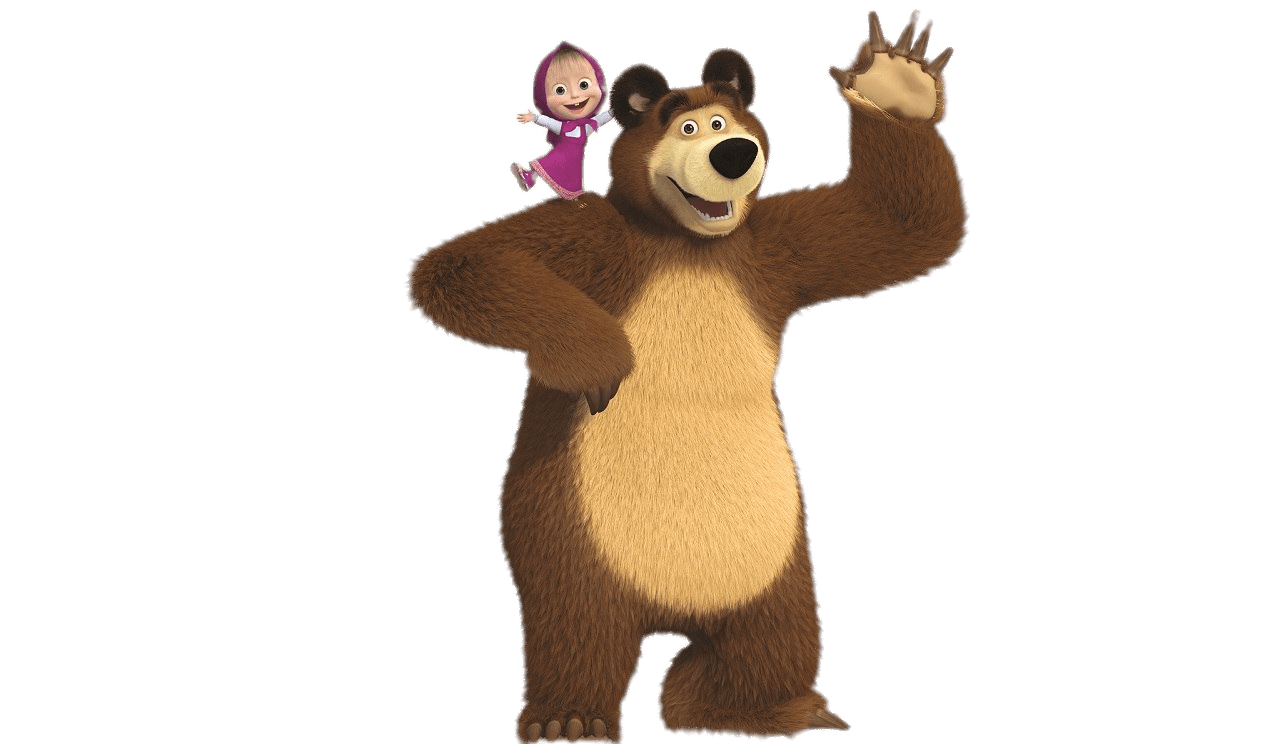 Masha And The Bear Png Hd (maroon, gray, salmon)