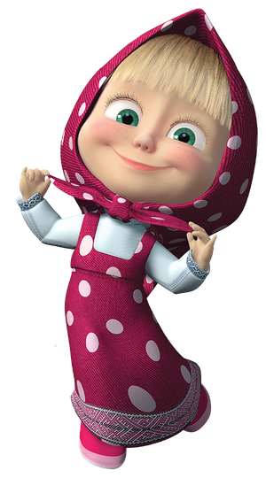 Masha And The Bear Png Photo (maroon, black)