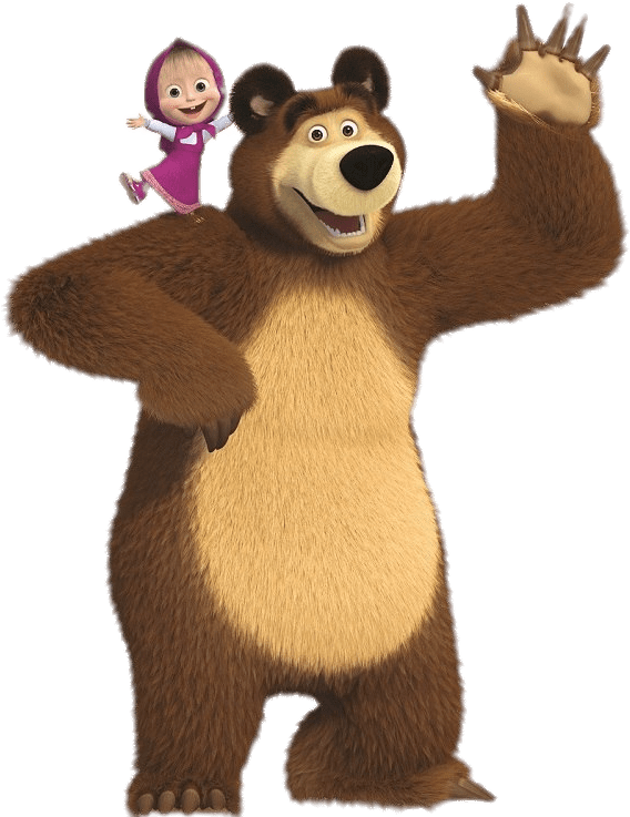 Masha And The Bear Png Photos (maroon, black, salmon)