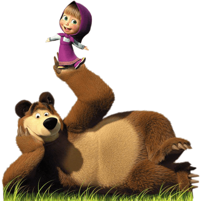 Masha And The Bear Png Pic (gray, black)