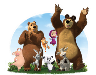 Masha And The Bear Png Picture (white, lavender, black)