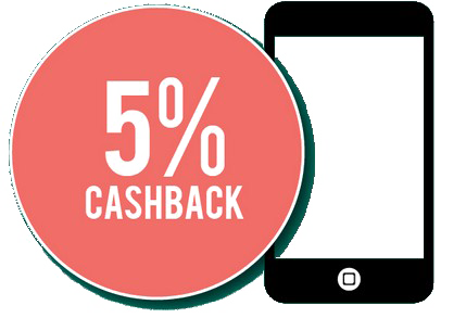 Cashback Png Image (white, black, lavender, salmon)