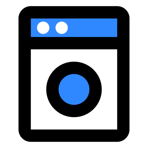 Washing Machine One Free Png Icon Download (lavender, black, greenish blue, white, gray)