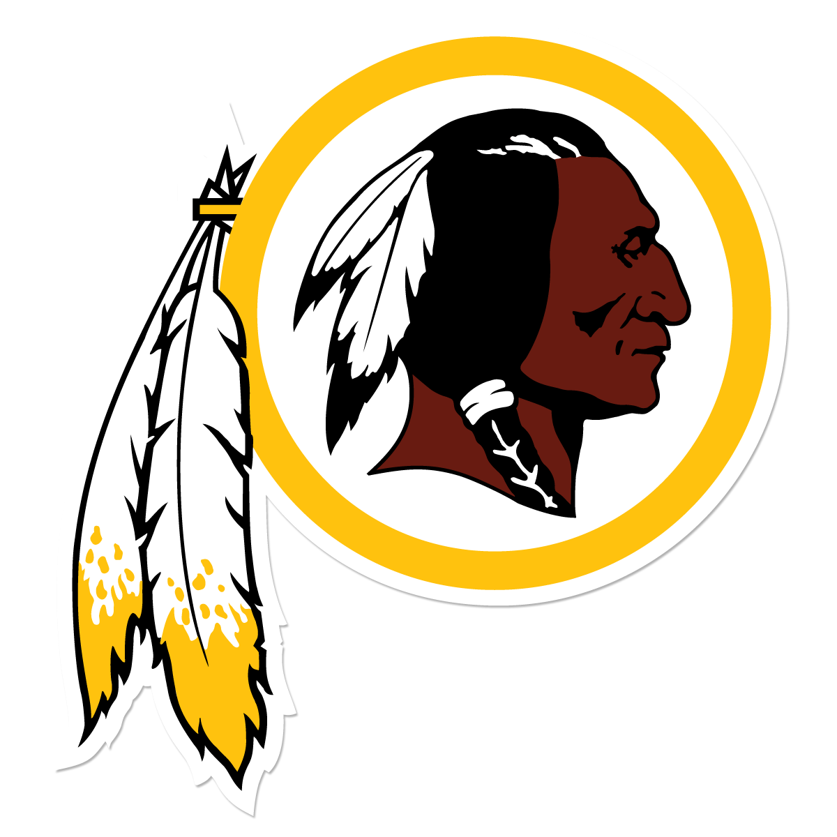 Washington Redskins Transparent Png (black, gray, white, maroon, gold)