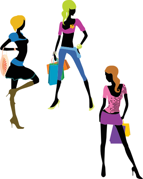 Fashion Girl Png Transparent Image (purple, black, white, teal, orange)