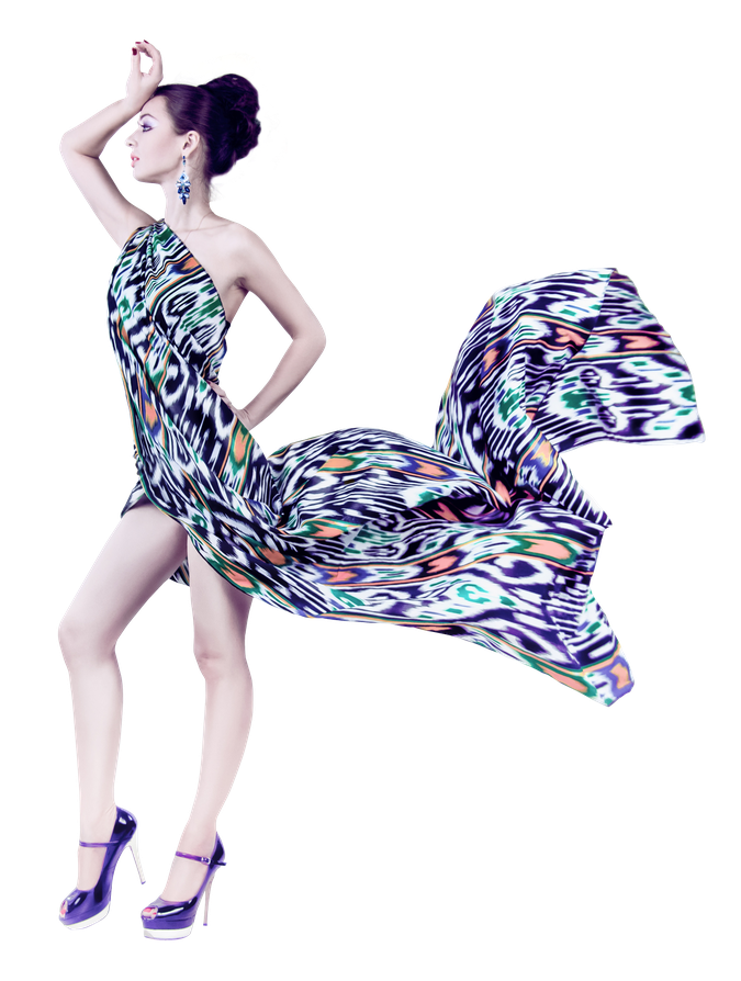 Fashion Woman Download Png Image (black, lavender)