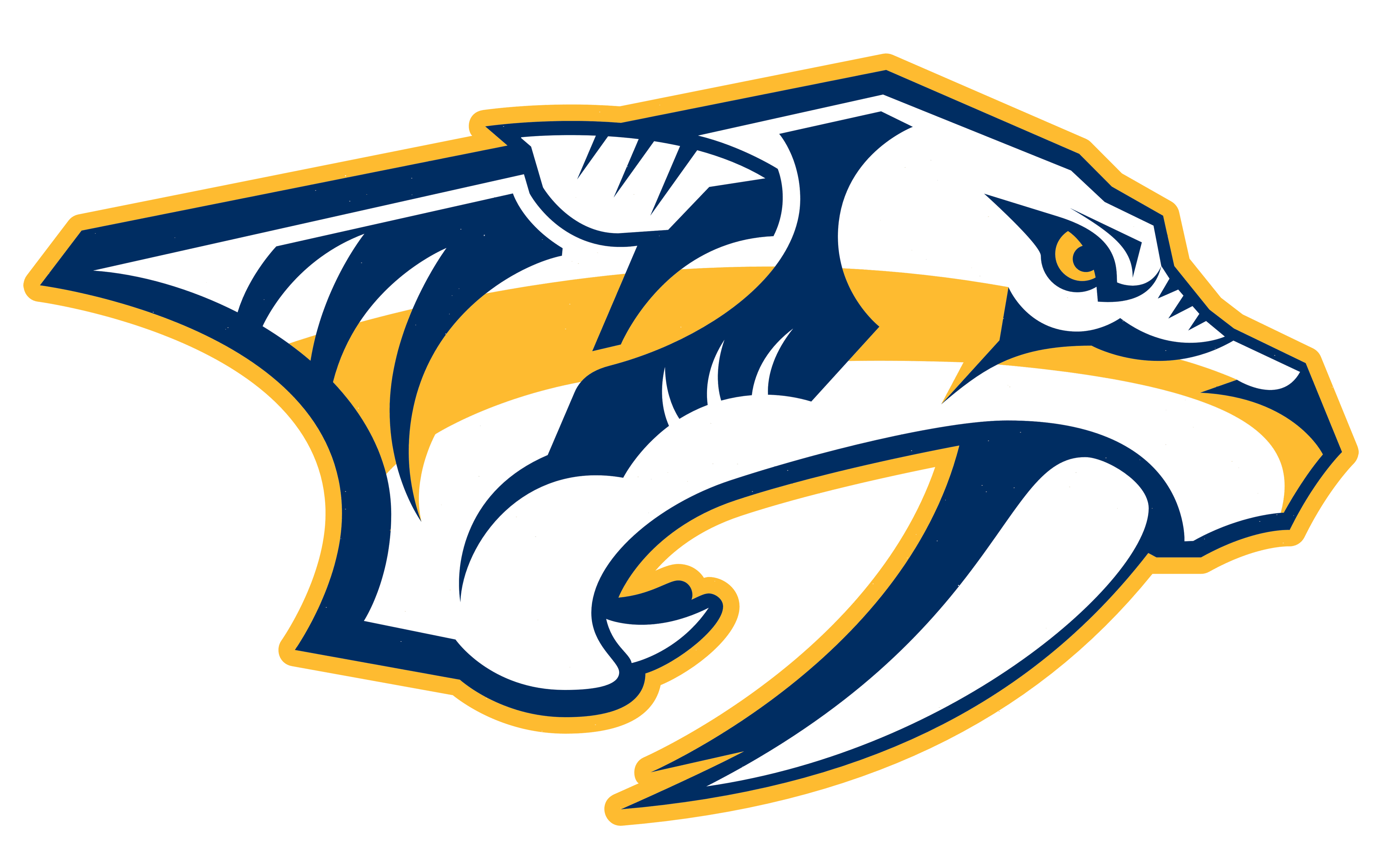 Nashville Predators Png Pic (white, gray, navy, orange)