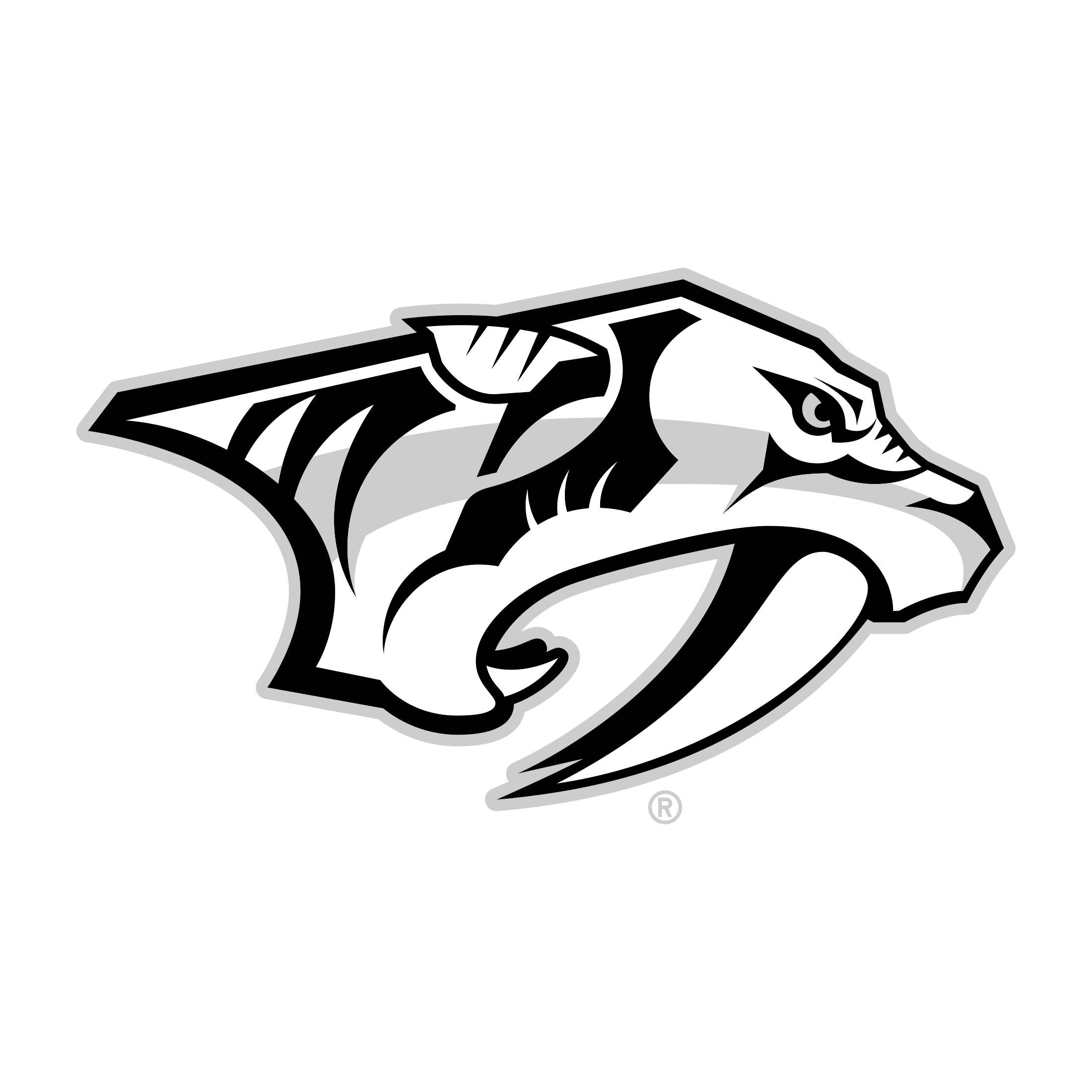 Nashville Predators Png Picture (white, silver, black, gray)