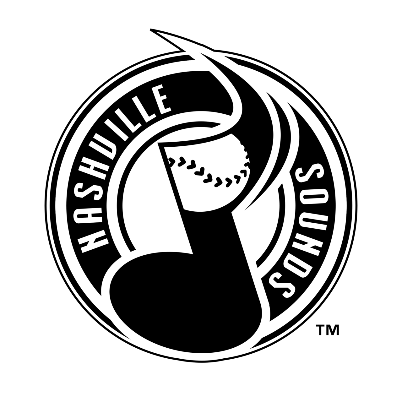 Nashville Sounds Png Clipart (white, black)