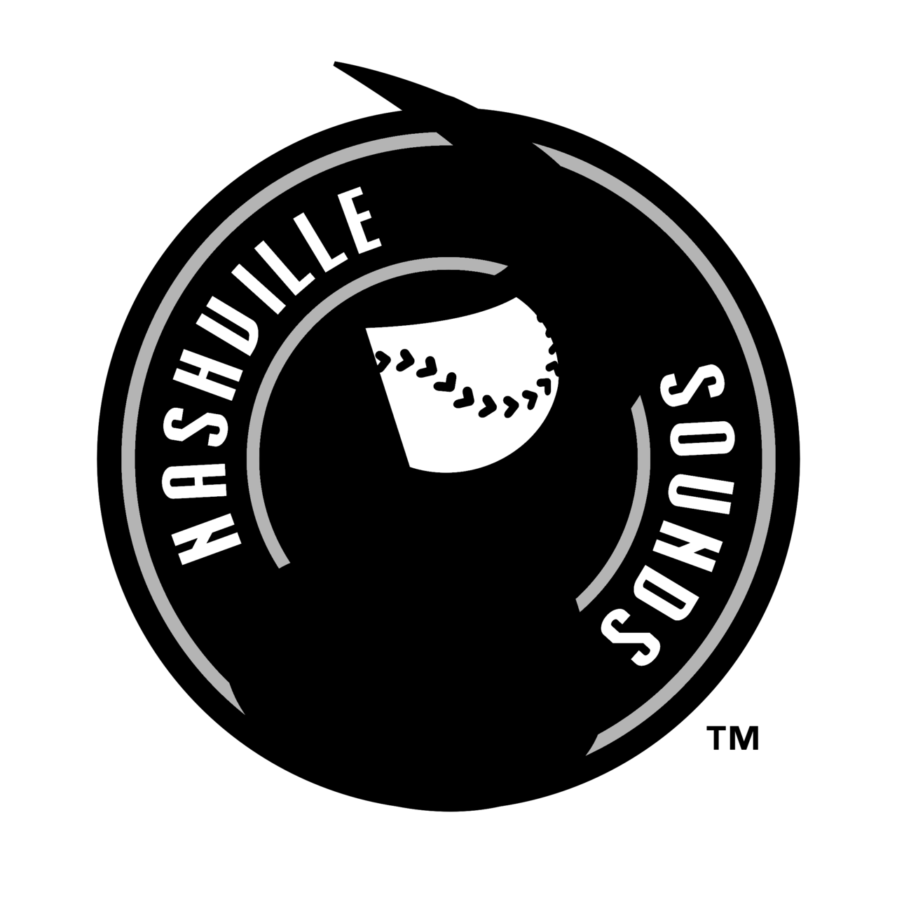 Nashville Sounds Png Photo (white, silver, black, gray)