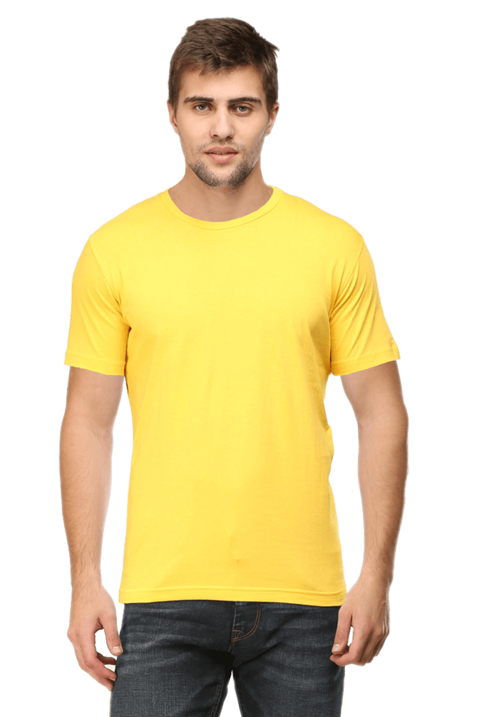 Basic Half Sleeve T Shirt Png Transparent (pink, gray, yellow)