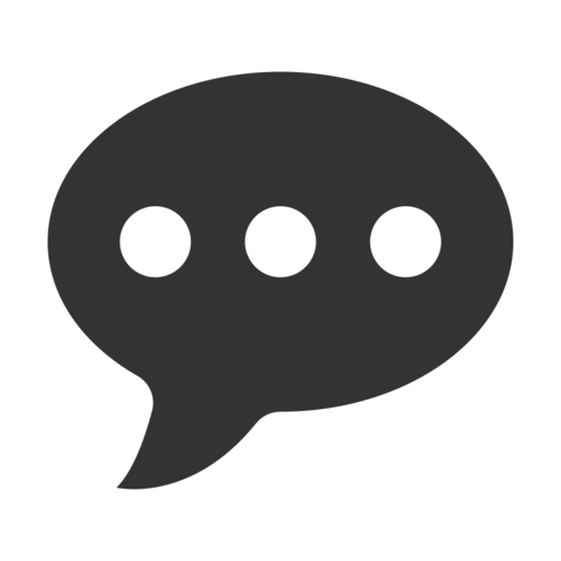 Basic Chat Communication Free Png Icon Download (black)