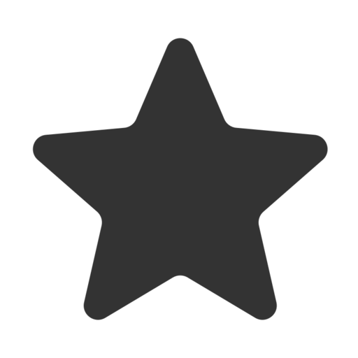 Basic Favorite Star Free Png Icon (black)