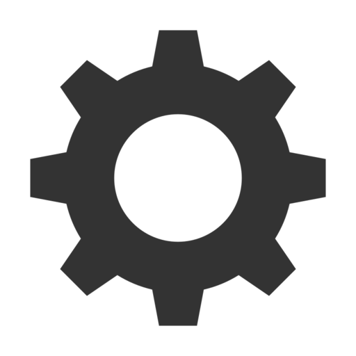 Basic Gear Setting Free Png Icon (black)