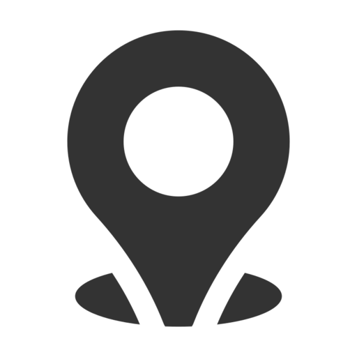 Basic Location Map Free Png Icon (black)