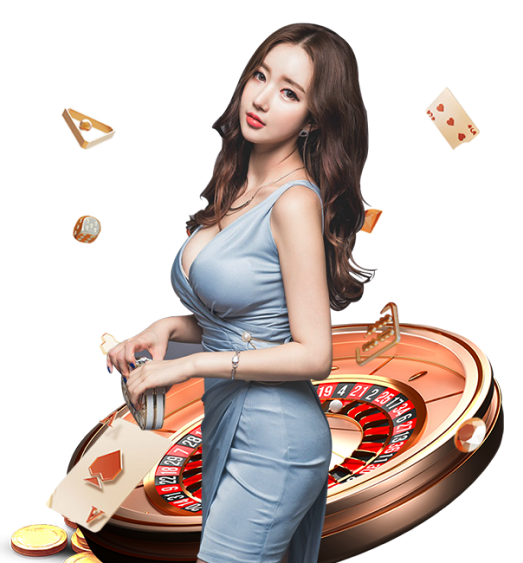 Casino Girl No Background (beige, black, pink, silver)