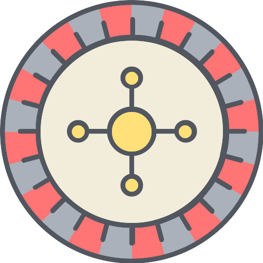 Casino Roulette Png Photo (black, silver, beige, salmon, pink)