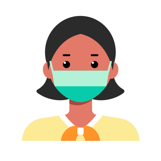 Mask Girl Female Protection Coronavirus Icon Free Transparent Png Icon Download (salmon, mint, black, pink, teal)