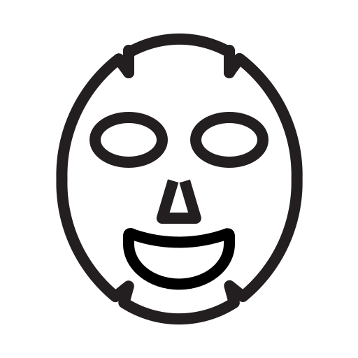 Mask Skincare Facemask Icon Free Transparent Png Icon Download (black)