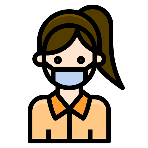 Mask Wearing Avatar Woman Covid Coronavirus Air Pollution Icon Free Png Icon Download (beige, maroon, black, lavender, pink)