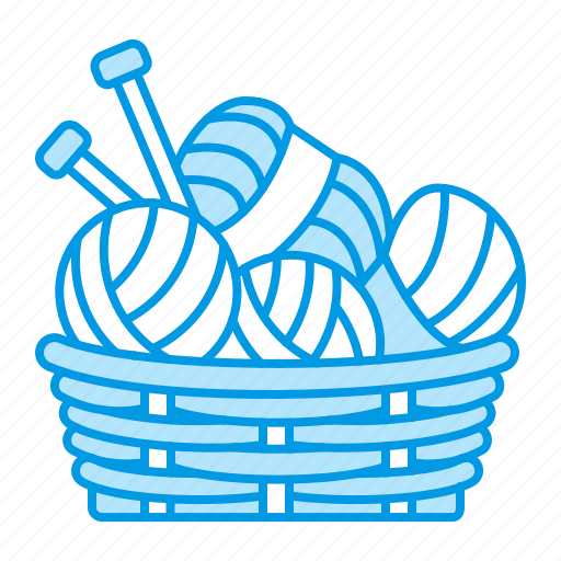 Basket Wool Png Picture (indigo, black)