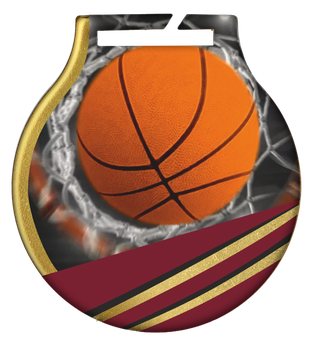 Basketball Medal Transparent Png (maroon, chocolate, black)