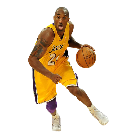 Basketball Player Kobe Bryant Png File (black)