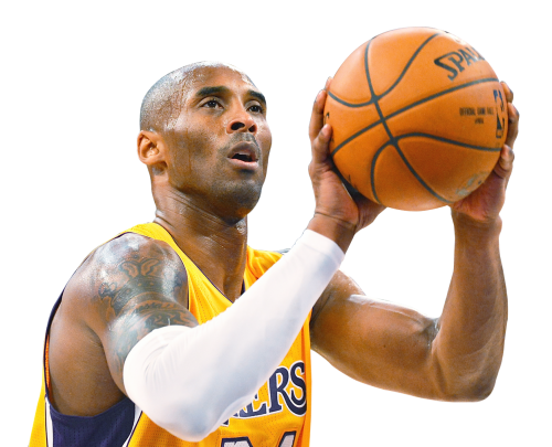 Basketball Player Kobe Bryant Png File1 (white, lavender, black)