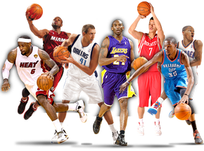 Basketball Players Png Hd Isolated (white, black)