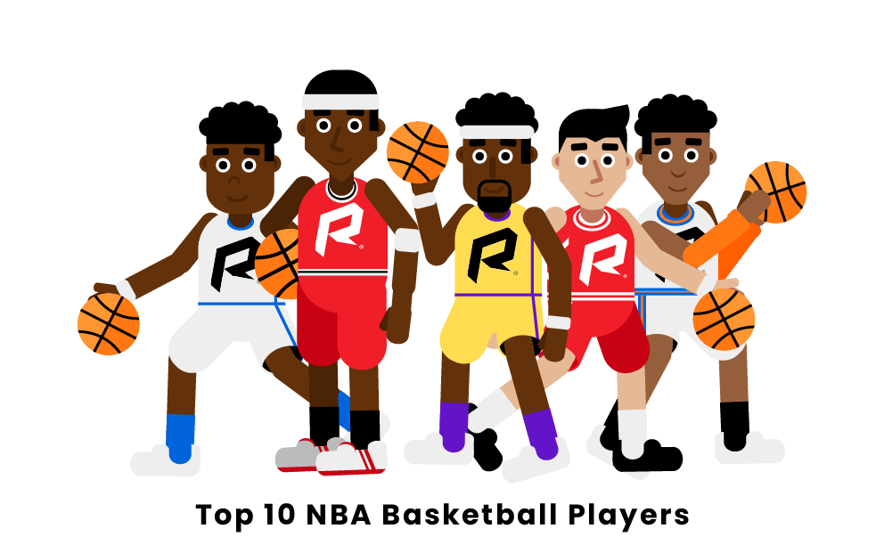 Basketball Players Transparent Png (white, black, gold, lavender, red)