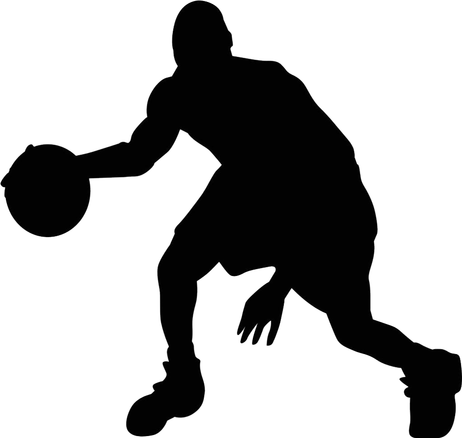 Basketball Silhoutte Png Isolated Pic (black)