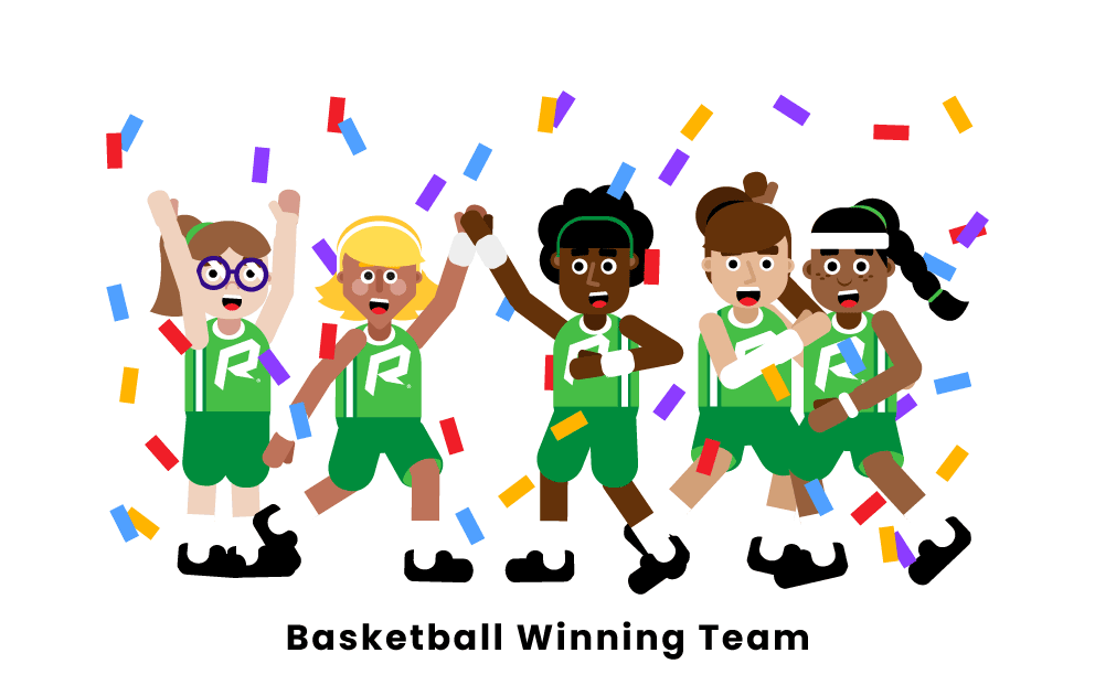 Basketball Team Png Clipart (black, green, white)